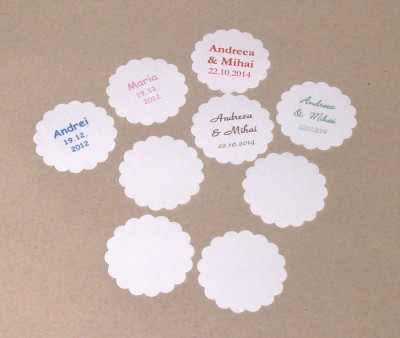 50 etichete personalizate pentru marturii nunta/ botez foto