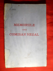 V. CHIRU - Memoriile unui Comisar Regal - Ed. 1920 foto