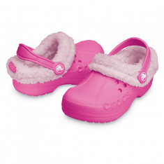 CROCS ORIGINALI clogs papuci - sandale noi copii, cu eticheta - model Blitzen Kids - culoare fuschia/bubblegum- marime C10-11( 27) foto