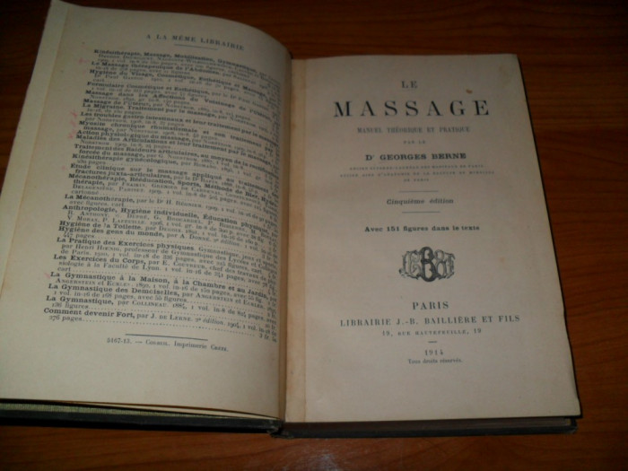 Georges Berne -Les Masages/Masajul 1914