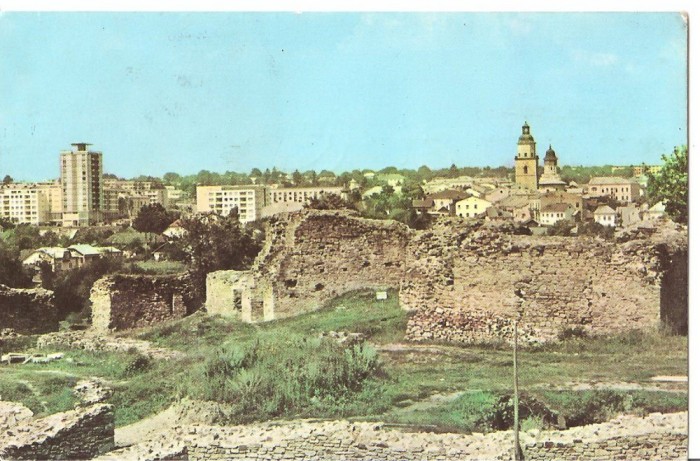 CPI (B858) SUCEAVA - VEDERE DE LA CETATE, EDITURA MERIDIANE, ILUSTRATA CIRCULATA, 1965, STAMPILE, TIMBRU FILATELIC