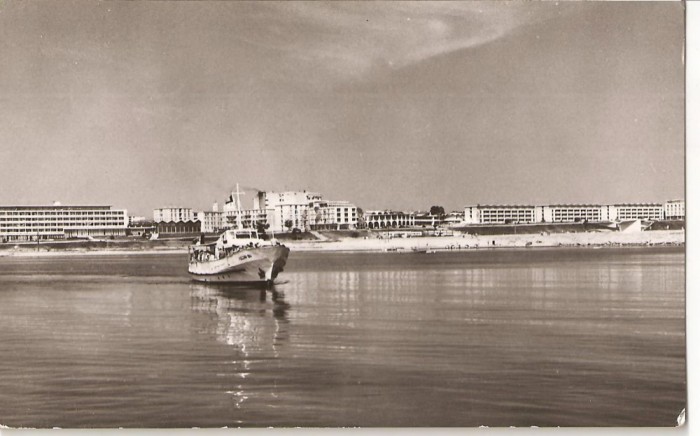 CPI (B832) MANGALIA - VILE PE MALUL MARII, EDITURA MERIDIANE, CPCS, ILUSTRATA CIRCULATA, 1965, STAMPILE, TIMBRU