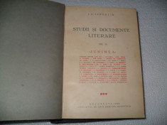 Studii si documente literare I.E. Toroutiu 2 volume {3si 5} foto