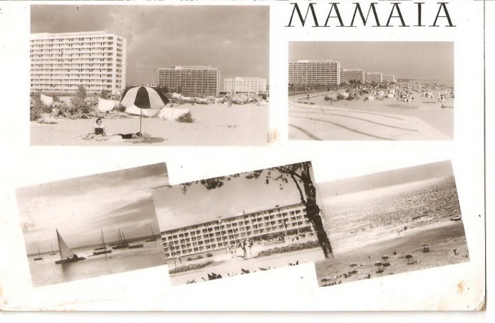 CPI (B848) MAMAIA - MOZAIC DIN 5 PIESE, CPCS, ILUSTRATA CIRCULATA, 1964, STAMPILE, TIMBRU FILATELIC