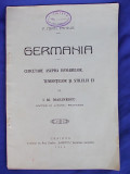 I.M.MARINESCU-GERMANIA LUI TACITUS-CERCETARE ASUPRA ISVOARELOR,TENDINTELOR SI STILULUI EI/CRAIOVA/1914/CU AUTOGRAF