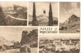 CPI (B825) AIUD SI IMPREJURIMILE - MOZAIC 5 PIESE ( PEISAJ LA BAITA, VALEA AIUDULUI, MONUMENTUL DE LA MIRASLAU, ..., ILUSTRATA CIRCULATA, STAMPILE