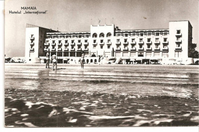 CPI (B840) MAMAIA - HOTELUL INTERNATIONAL, EDITURA MERIDIANE, CPCS, ILUSTRATA CIRCULATA 1963, STAMPILE, TIMBRU FILATELIC foto