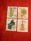 Serie- Instrumente Muzicale -1973 RFG 4 val.stamp.