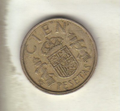 bnk mnd Spania 100 pesetas 1984 vf foto