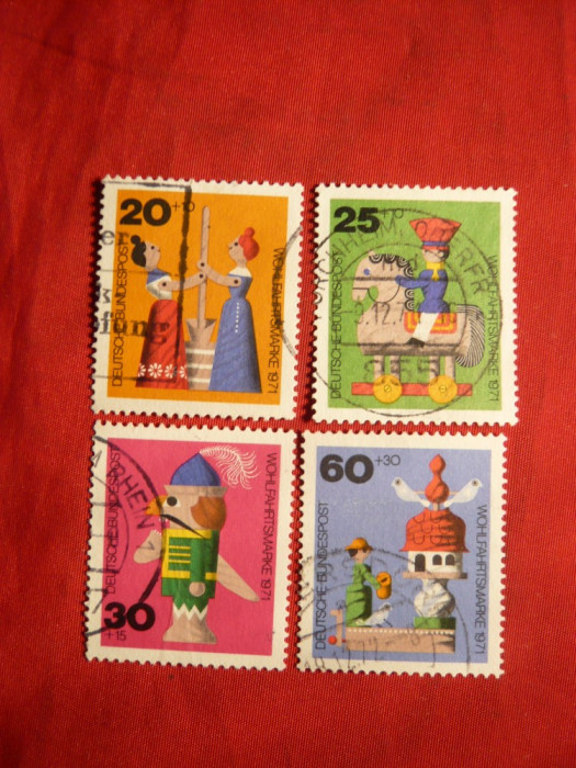 Serie - Papusi de Lemn 1971 RFG , 4 val. stamp.