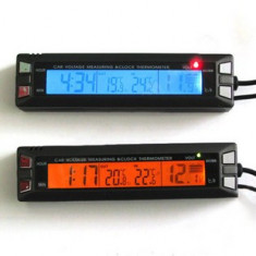 Termometru auto / Voltmetru Auto / Ceas ( temperatura interior / exterior ) ( interioara / exterioara ) foto