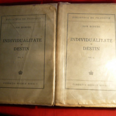 Ion Biberi - Individualitate si Destin -vol I si II -Prima Ed. 1945