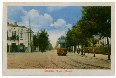 1155 - BRAILA, Str, Calarasi, Tramway, animee - old postcard - used - 1919 foto