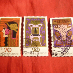 Serie 75 Ani Jungenstil 1977 RFG 3val.stamp.