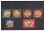 (No 2)timbre-Romania 1961--L.P-528a - Medalii de aur, J.O.Melbourne(1956) SI Roma(1960)-