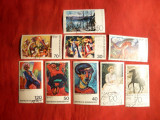 Set 4 serii - Pictura- Impresionismul german , 9val. stamp.