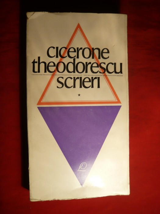Cicerone Theodorescu - Scrieri -Vol i -Versuri - Prima ed. 1969 ,autograf