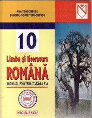 LIMBA SI LITERATURA ROMANA - MANUAL PT CLS A X A de ANA TEODORESCU ED. NICULESCU foto