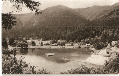 CPI (B961) TUSNAD. LACUL CIUCAS, EDITURA MERIDIANE, CPCS, ILUSTRATA CIRCULATA, 1967, STAMPILE, TIMBRU FILATELIC foto