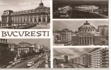 CPI (B960) BUCURESTI, MOZAIC 5 PIESE, EDITURA MERIDIANE, CPCS, ILUSTRATA CIRCULATA, 1965, STAMPILE, TIMBRU FILATELIC