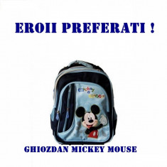 GHIOZDAN CU EROII PREFERATI-MICKEY MOUSE-INCEPE ANUL SCOLAR,GHIOZDAN MINUNAT PT.CLASA 0-4. foto