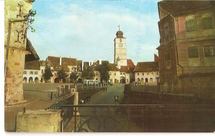 CPI (B925) SIBIU - VEDERE DIN SIBIU, EDITURA MERIDIANE, CPCS, ILUSTRATA SCRISA SI NECIRCULATA, RPR
