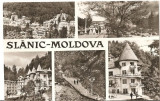 CPI (B931) SLANIC - MOLDOVA, MOZAIC DIN 5 PIESE, EDITURA MERIDIANE, CPCS, ILUSTRATA CIRCULATA, 1969, STAMPILE, TIMBRU, Fotografie