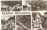 CPI (B931) SLANIC - MOLDOVA, MOZAIC DIN 5 PIESE, EDITURA MERIDIANE, CPCS, ILUSTRATA CIRCULATA, 1969, STAMPILE, TIMBRU