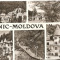CPI (B931) SLANIC - MOLDOVA, MOZAIC DIN 5 PIESE, EDITURA MERIDIANE, CPCS, ILUSTRATA CIRCULATA, 1969, STAMPILE, TIMBRU