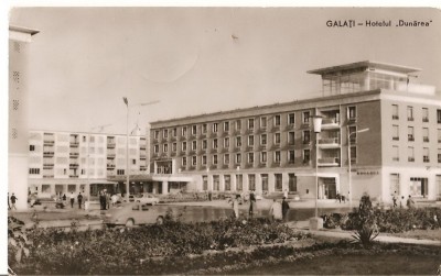 CPI (B951) GALATI - HOTEL DUNAREA, EDITURA MERIDIANE, CPCS, ILUSTRATA CIRCULATA, 1963, STAMPILE, TIMBRU foto