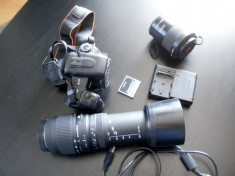 Sony a200 kit complet, pachet foto DSLR deosebit, 18-70sony si 70-300sigma foto