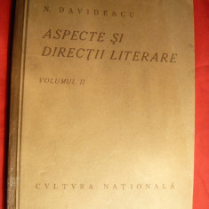 N. Davidescu - Aspecte si Directii Literare -vol.2 -Prima ed. 1924