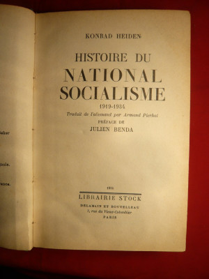 Konrad Heiden - Histoire du National Socialisme -ed. 1934 foto