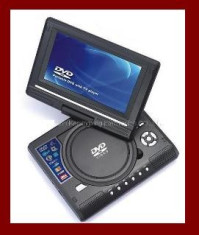 DVD player portabil 7.8 inch TFT LCD cu tuner TV si ecran rotativ, player USB si card reader foto