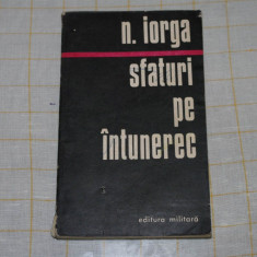 N. Iorga - Sfaturi pe intuneric - Editura Militara - 1977