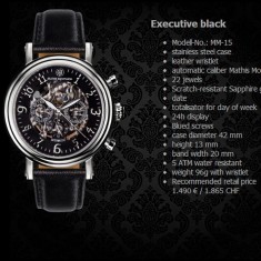 Ceas Automatic Mathis Montabon Executive Black foto