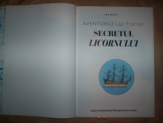 Aventurile lui Tintin/Secretul licornului(benzi desenate)-Herge foto