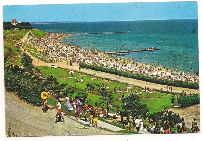 carte postala(ilustrata)-EFORIE SUD-Plaja