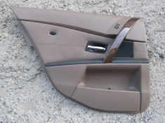 Vand pereche PANOURI USI SPATE BMW E60 - piele dakota truffelbraun - ornamente mahon foto