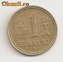 MONEDA 1 PESETAS SPANIA 1980 foto