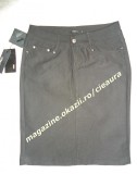 Fusta Dama Neagra Scurta Talie Joasa Crapatura Spate Buzunare M 27 Office Club