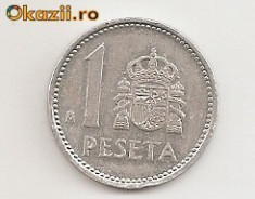 MONEDA 1 PESETAS SPANIA 1987 foto