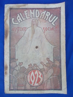 CALENDARUL ASISTENTEI SOCIALE PE ANUL 1923 foto