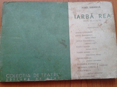 Iarba rea - Aurel Baranga foto