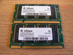 Set DDR1 2 x 256 mb (total 512 mb) 333Mhz Cl 2,5 Infineon PC2700 foto