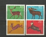 Germania 1966 (BERLIN) - ANIMALE SALBATICE CERBI, serie nestampilata, R15, Natura, Nestampilat