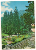 Carte postala(ilustrata)-SLANIC MOLDOVA -Vedere din parc, Circulata, Printata