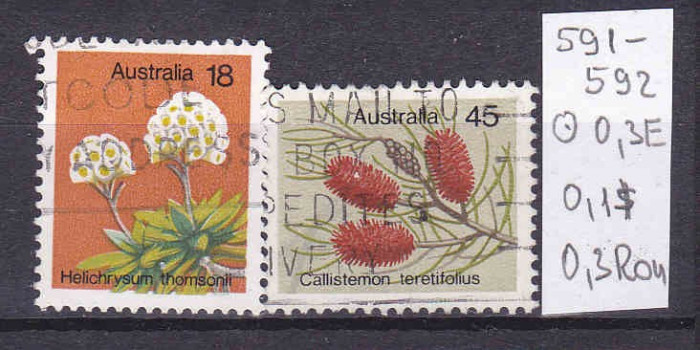 Flori-Australia 2 serii stampilate