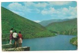 carte postala(ilustrata)-HIDROCENTRALA SADU-Lacul de acumulare