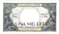 Bancnota 1000 Lei 10 septembrie 1941 UNC.(din teanc cu serii continue) foto